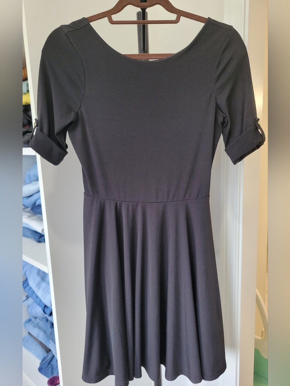 Black Fit-and-Flare Women's Dress